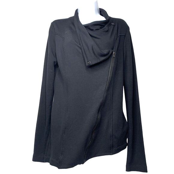 Barneys New York Sweatshirt Womens Asymmetrical Zip Cardigan lightweight Soft SM - Picture 2 of 13